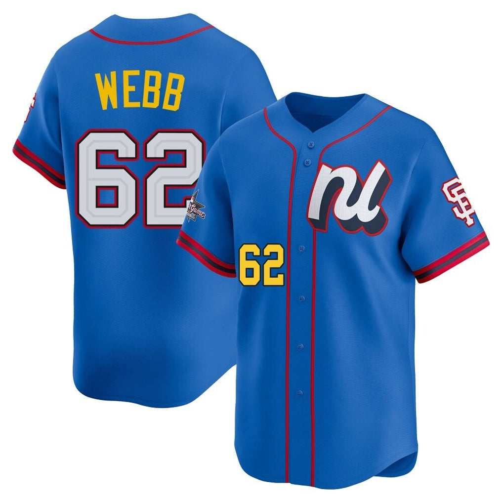 CAdoa SF.Giants #62 Logan Webb Player Blue National League All-Star Edition Limited Stitched Jerseys