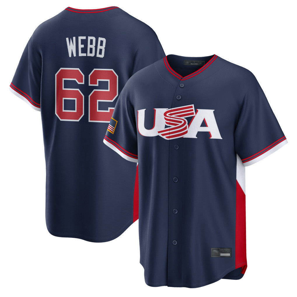 CAdoa SF.Giants #62 Logan Webb Player Navy USA 2026 World Classic Road Limited Stitched Jerseys