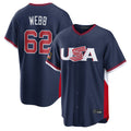 CAdoa SF.Giants #62 Logan Webb Player Navy USA 2026 World Classic Road Limited Stitched Jerseys
