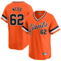 CAdoa SF.Giants #62 Logan Webb Player Orange Home Game T-shirt Stitched Jerseys