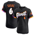 CAdoa SF.Giants #6 Daniel Susac Player Black 2025 City Connect Home Limited Elite Stitched Jerseys