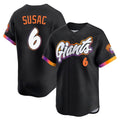 CAdoa SF.Giants #6 Daniel Susac Player Black 2025 City Connect Home Limited Stitched Jerseys