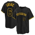 CAdoa SF.Giants #6 Daniel Susac Player Black Snake Skin City Limited Stitched Jerseys