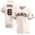 CAdoa SF.Giants #6 Daniel Susac Player Cream Home Limited Stitched Jerseys