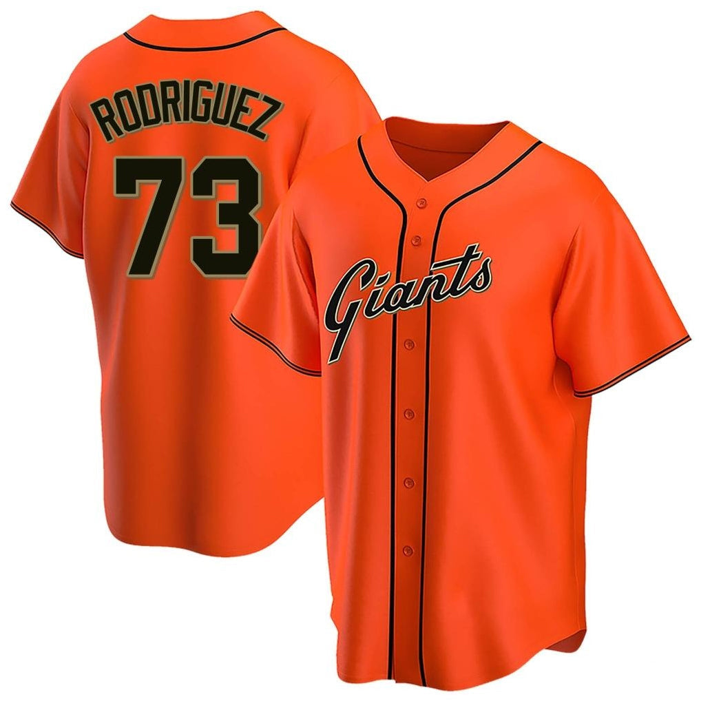 CAdoa SF.Giants #73 Randy Rodriguez Player Orange Home Game Stitched Jerseys