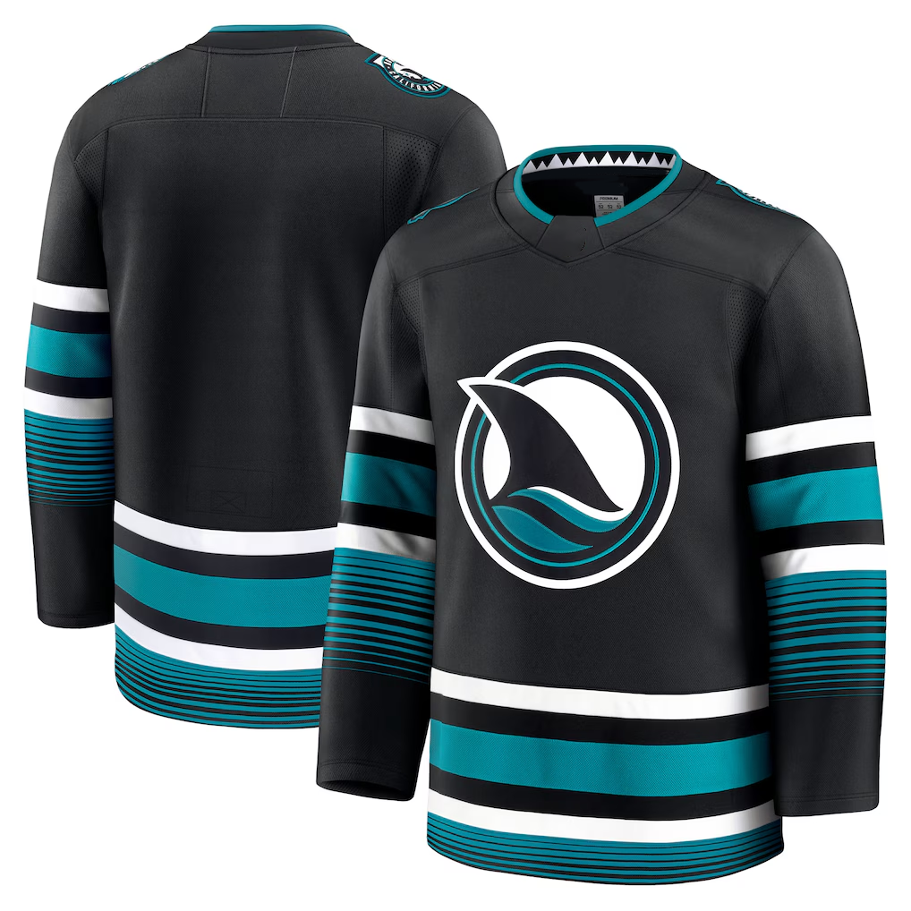 CAdoa S.Jose Sharks Black Alternate Premium Jerseys