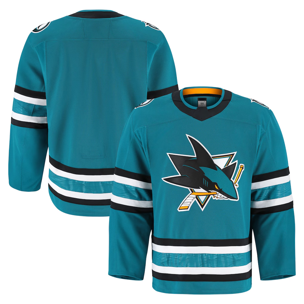 CAdoa S.Jose Sharks Teal Home Authentic Pro Jerseys