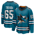 CAdoa S.Jose Sharks #65 Jacob Trouba Teal Home Breakaway Jerseys