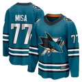 CAdoa S.Jose Sharks #77 Michael Misa Teal Breakaway Jerseys