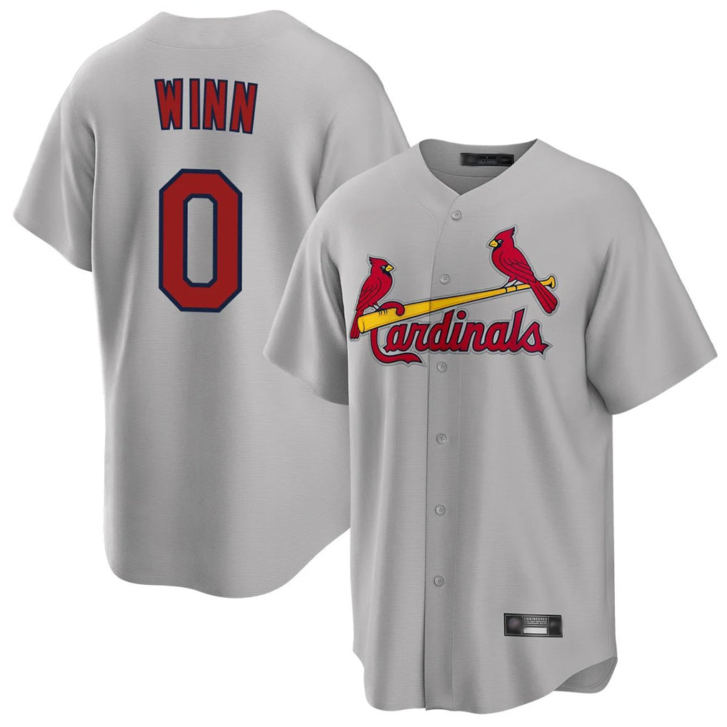 CAdoa St. Louis Cardinals #0 Masyn Winn Player Gray Home Game Stitched Jerseys
