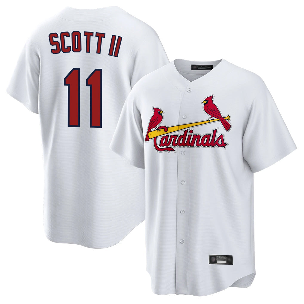 CAdoa St. Louis Cardinals #11 Victor Scott II Player White Home Game Stitched Jerseys