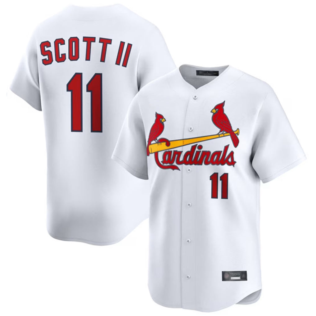 CAdoa St. Louis Cardinals #11 Victor Scott II Player White Home Limited Stitched Jerseys