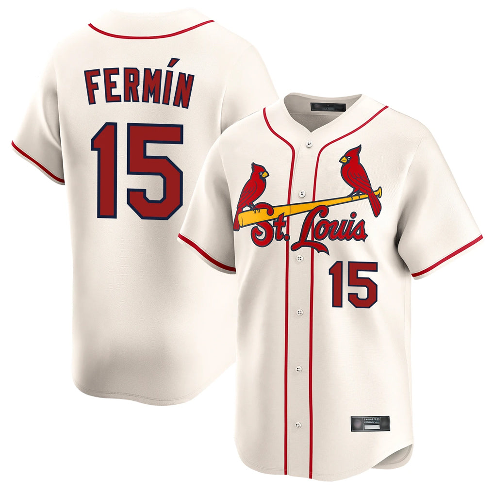 CAdoa St. Louis Cardinals #15 Jose Fermin Player Cream Home Limited Stitched Jerseys
