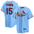 CAdoa St. Louis Cardinals #15 Jose Fermin Player Light Blue Home Game Stitched Jerseys