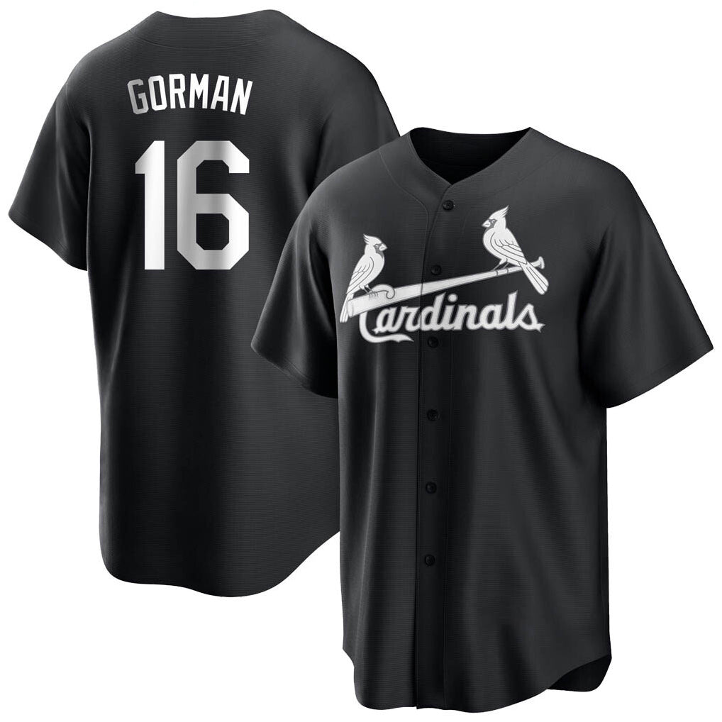 CAdoa St. Louis Cardinals #16 Nolan Gorman Player Black City Connect Home Limited Stitched Jerseys