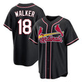 CAdoa St. Louis Cardinals #18 Jordan Walker Player Black Carbon Fashio Game Stitched Jerseys