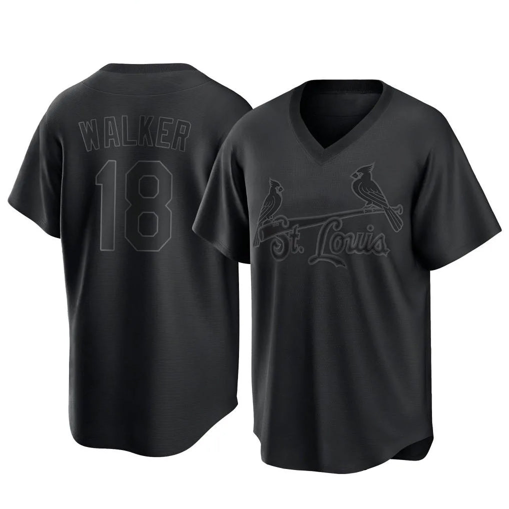 CAdoa St. Louis Cardinals #18 Jordan Walker Player Black City Connect T-shirt Stitched Jerseys