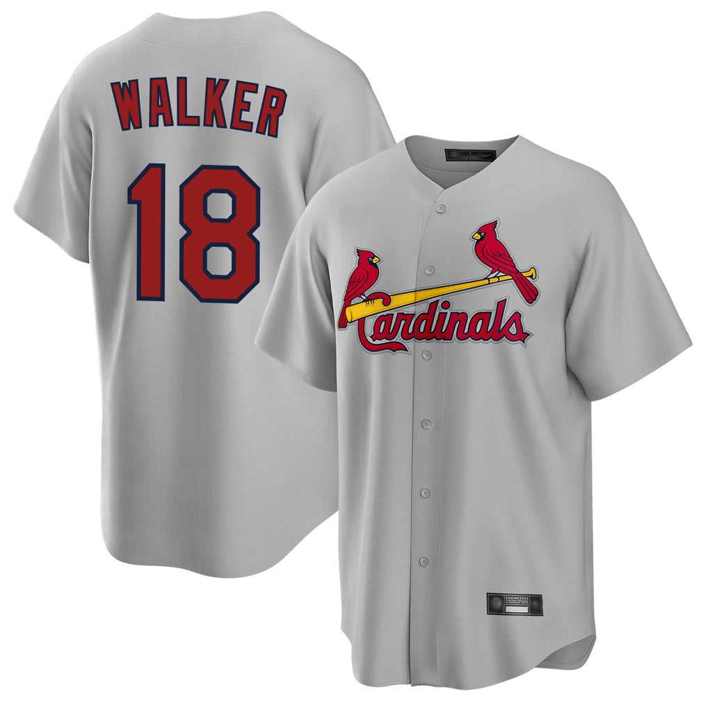 CAdoa St. Louis Cardinals #18 Jordan Walker Player Gray Home Game Stitched Jerseys