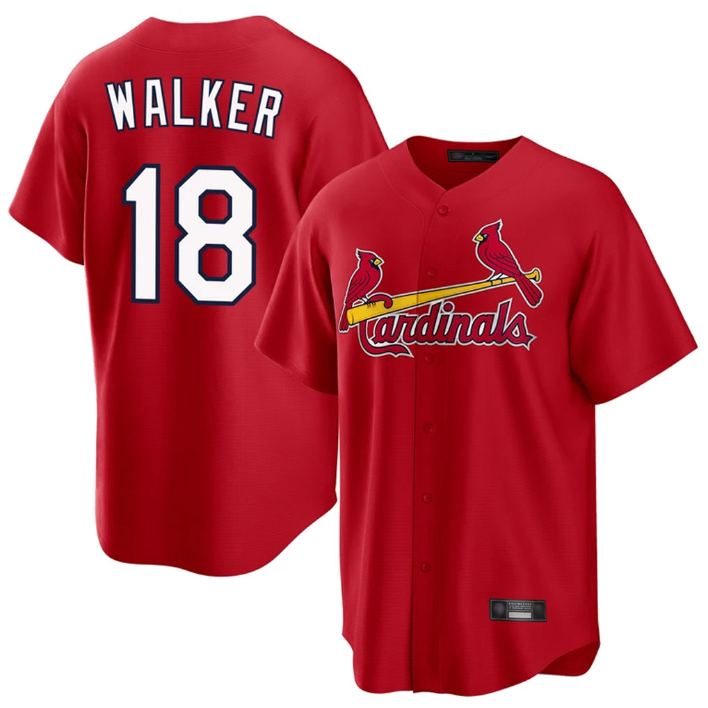 CAdoa St. Louis Cardinals #18 Jordan Walker Player Red Home Game Stitched Jerseys