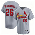 CAdoa St. Louis Cardinals #26 JJ Wetherholt Player Gray Home Limited Stitched Jerseys