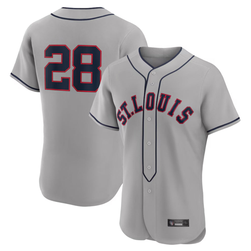 CAdoa St. Louis Cardinals #28 Nolan Arenado Player Gray Home Limited Elite Stitched Jerseys