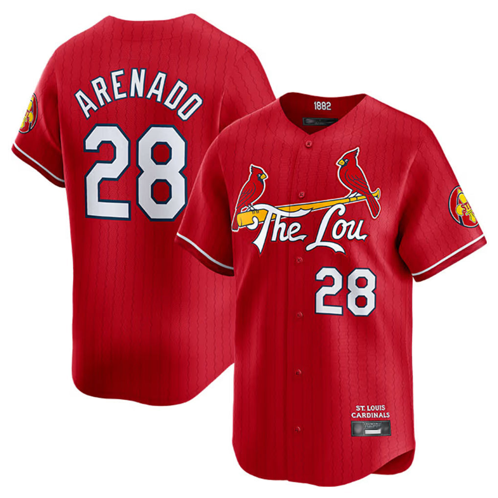 CAdoa St. Louis Cardinals #28 Nolan Arenado Player Red City Connect Limited Stitched Jerseys