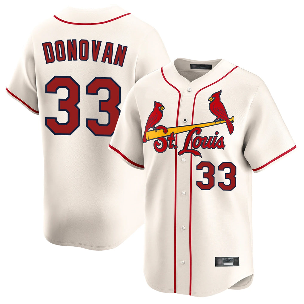 CAdoa St. Louis Cardinals #33 Brendan Donovan Player Cream Home Limited Stitched Jerseys