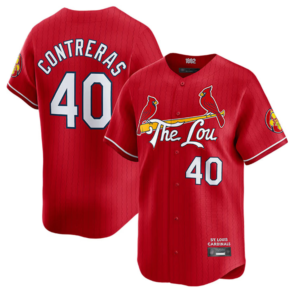 CAdoa St. Louis Cardinals #40 Willson Contreras Player Red City Connect Limited Stitched Jerseys