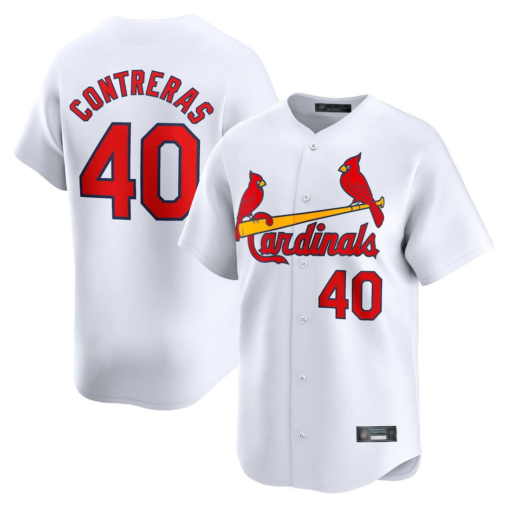 CAdoa St. Louis Cardinals #40 Willson Contreras Player White Home Limited Stitched Jerseys