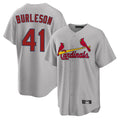 CAdoa St. Louis Cardinals #41 Alec Burlesona Player Gray Home Game Stitched Jerseys