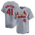 CAdoa St. Louis Cardinals #41 Alec Burlesona Player Gray Home Limited Stitched Jerseys