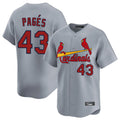 CAdoa St. Louis Cardinals #43 Pedro Pages Player Gray Home Limited Stitched Jerseys