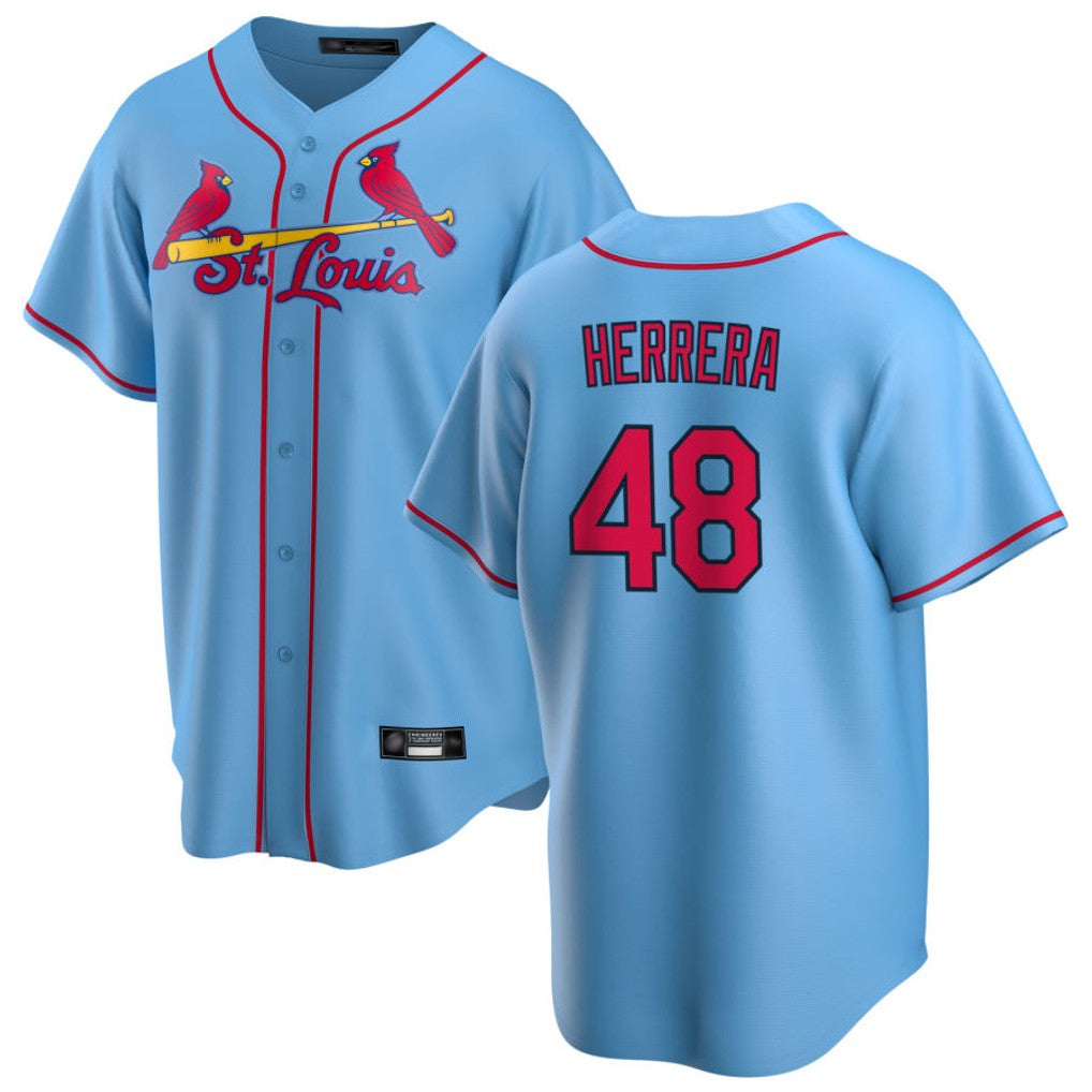 CAdoa St. Louis Cardinals #48 Ivan Herrera Player Light Blue  Home Game Stitched Jerseys