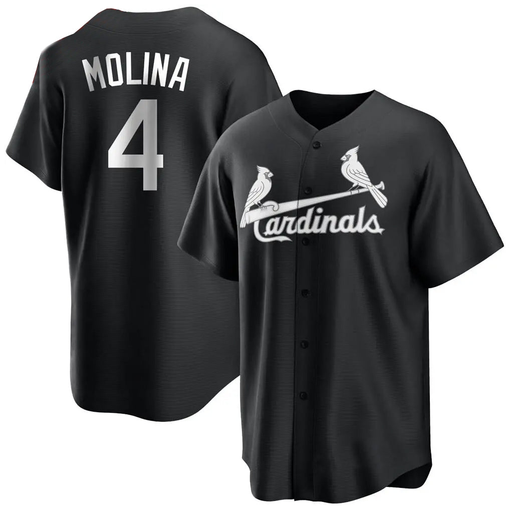 CAdoa St. Louis Cardinals #4 Yadier Molina Player Black City Connect Home Limited Stitched Jerseys