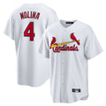 CAdoa St. Louis Cardinals #4 Yadier Molina Player White Home Game Stitched Jerseys