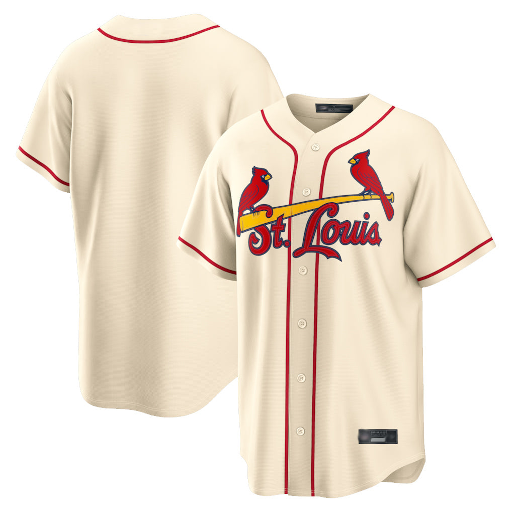 CAdoa St. Louis Cardinals Blank Player Cream Home Game Stitched Jerseys