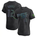 CAdoa TB.Rays #12 Wade Boggs Player Black City Connect Home Limited Elite Stitched Jerseys
