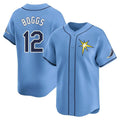 CAdoa TB.Rays #12 Wade Boggs Player Light Blue Home Limited Stitched Jerseys