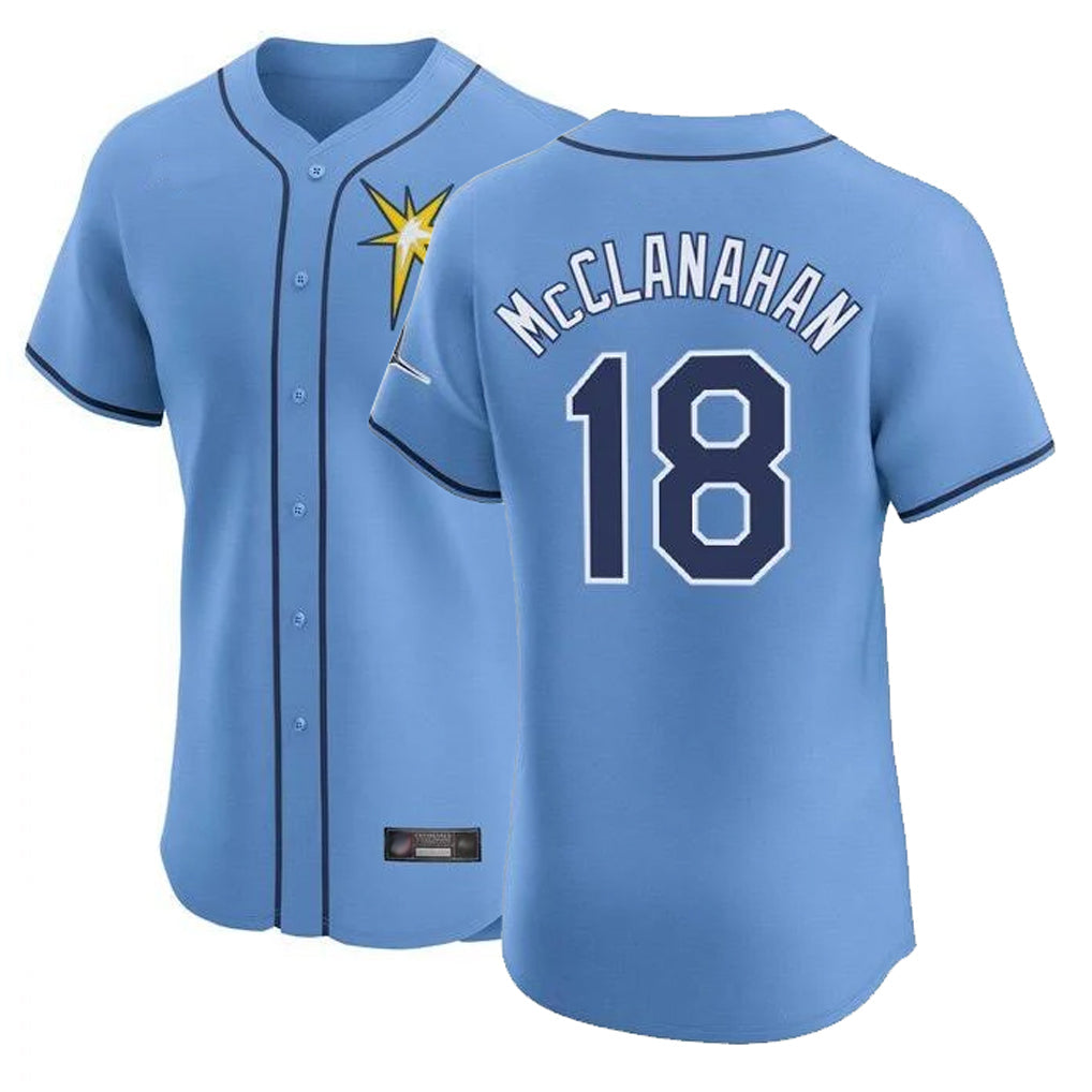 CAdoa TB.Rays #18 Shane McClanahan Player Light Blue Home Limited Stitched Jerseys