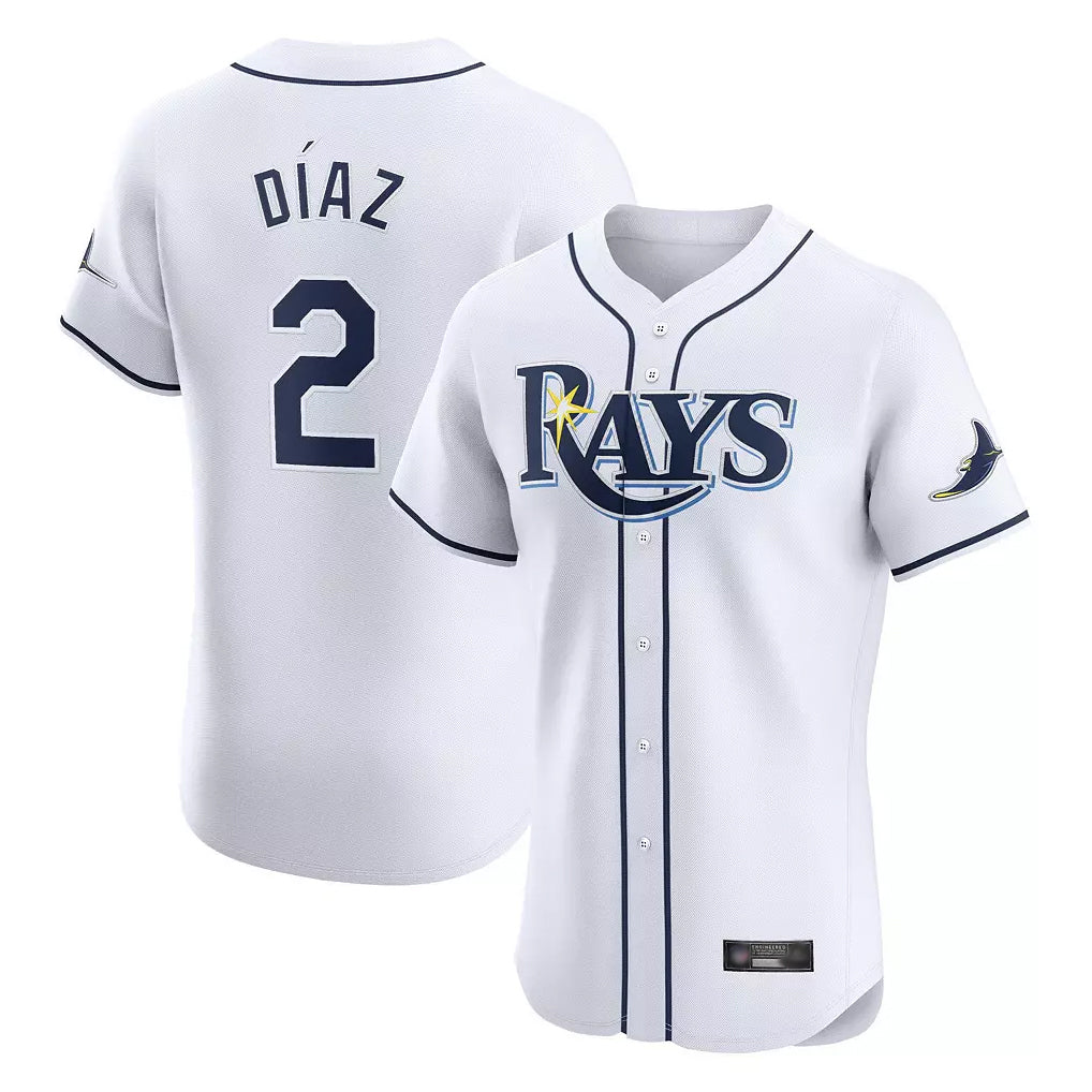 CAdoa TB.Rays #2 Yandy Diaz Player White Home Limited Elite Stitched Jerseys