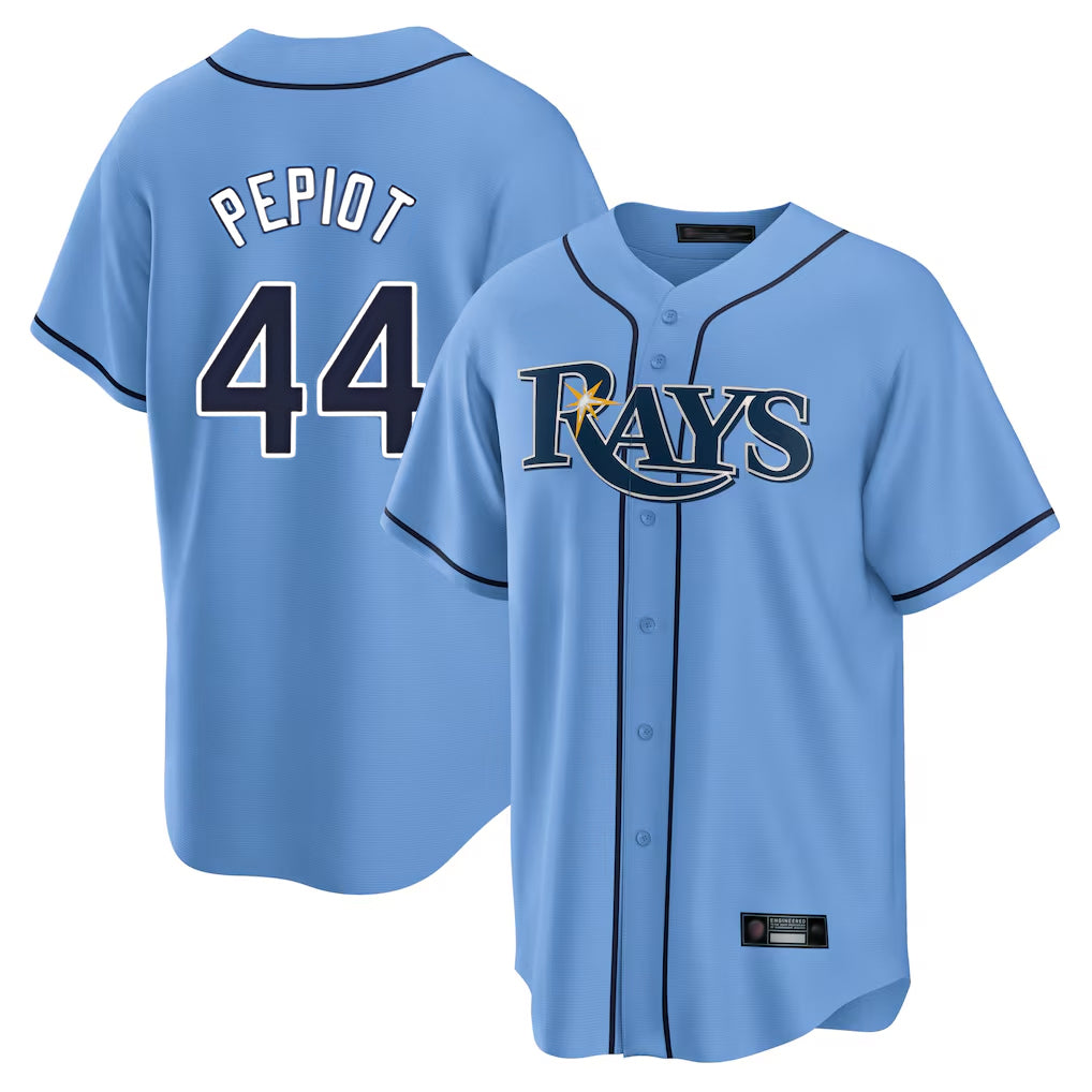 CAdoa TB.Rays #44 Ryan Pepiot Player Light Blue Home Limited Stitched Jerseys