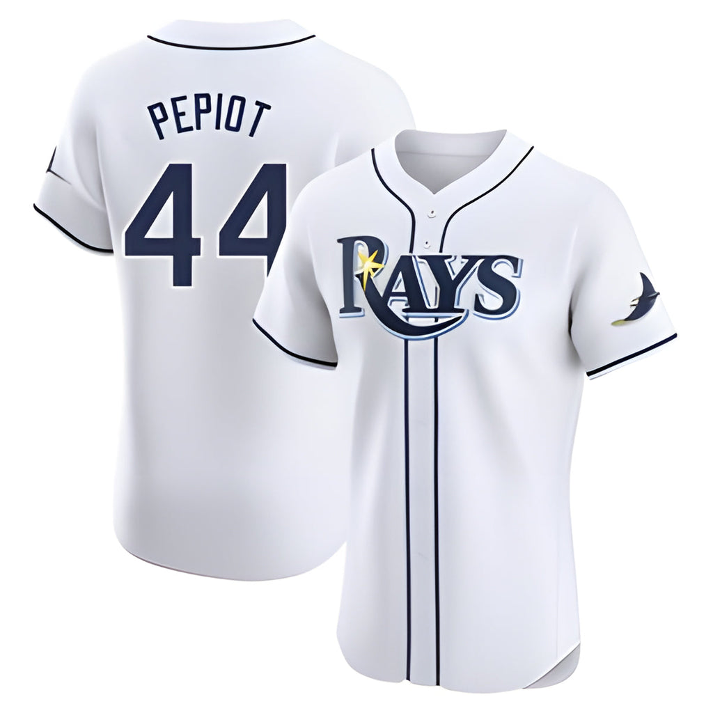 CAdoa TB.Rays #44 Ryan Pepiot Player White Home Limited Elite Stitched Jerseys