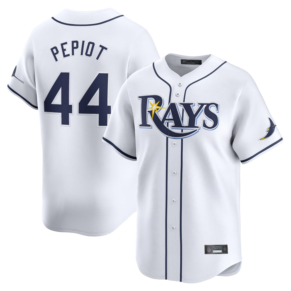 CAdoa TB.Rays #44 Ryan Pepiot Player White Home Limited Stitched Jerseys