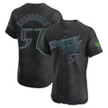 CAdoa TB.Rays #57 Drew Rasmussen Player Black City Connect Home Limited Elite Stitched Jerseys