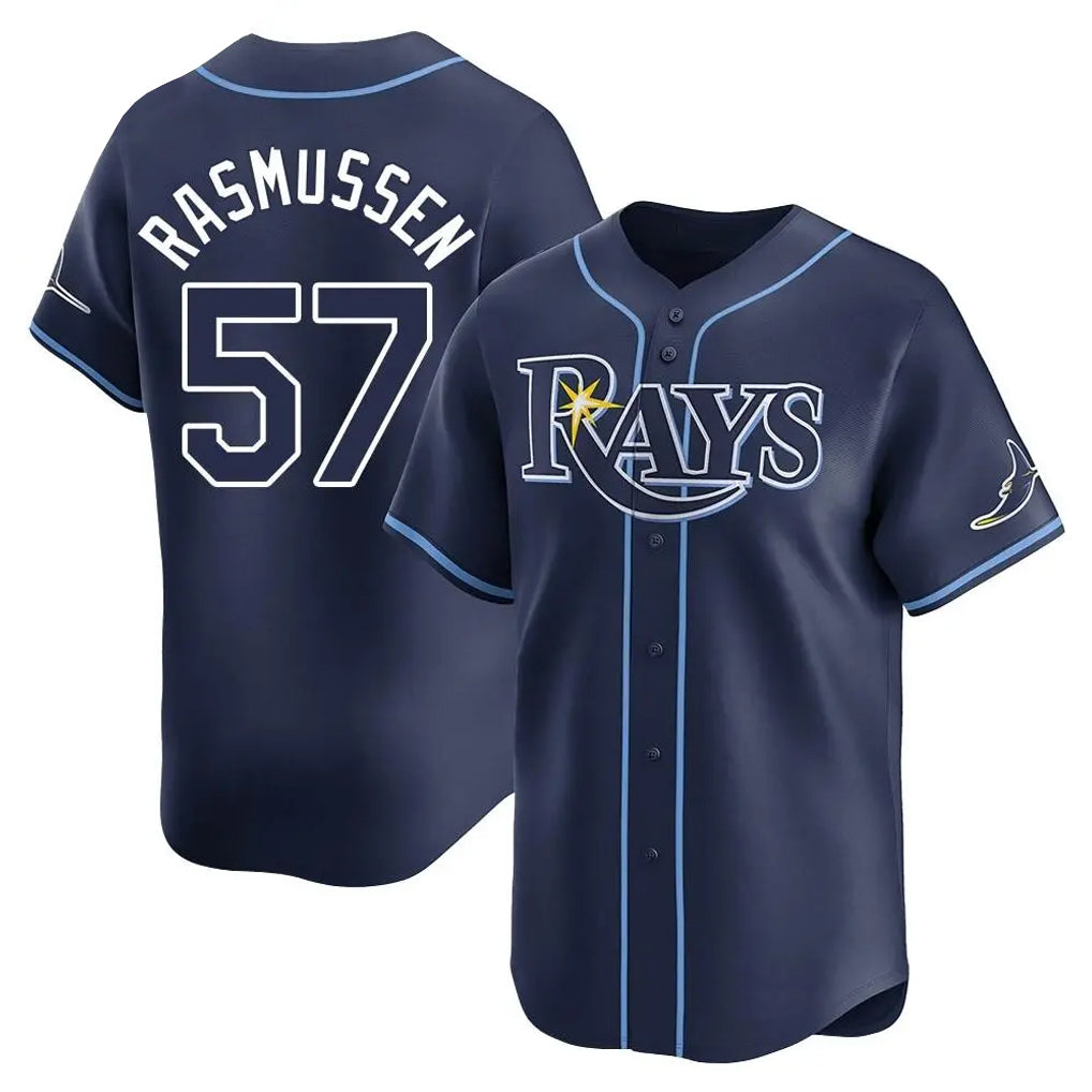 CAdoa TB.Rays #57 Drew Rasmussen Player Navy Home Limited Stitched Jerseys