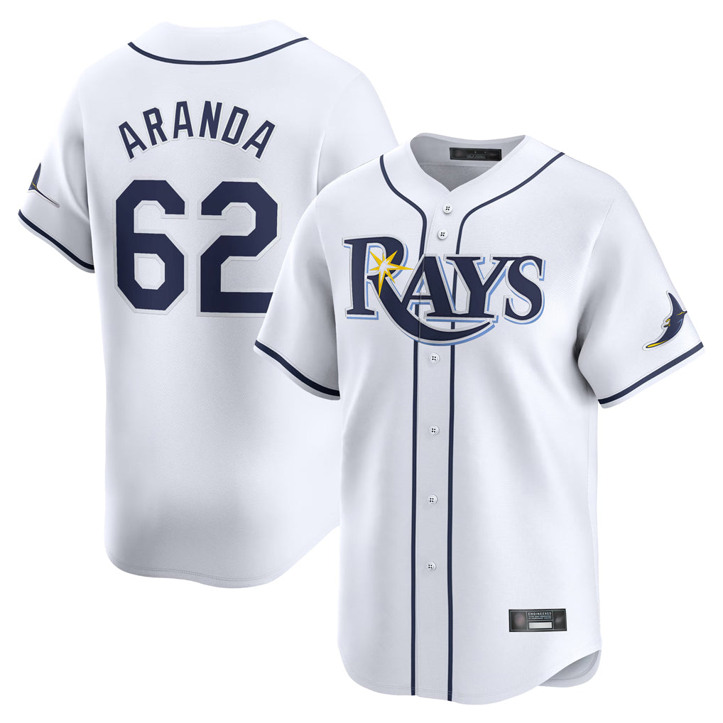 CAdoa TB.Rays #62 Jonathan Aranda Player White Home Limited Stitched Jerseys