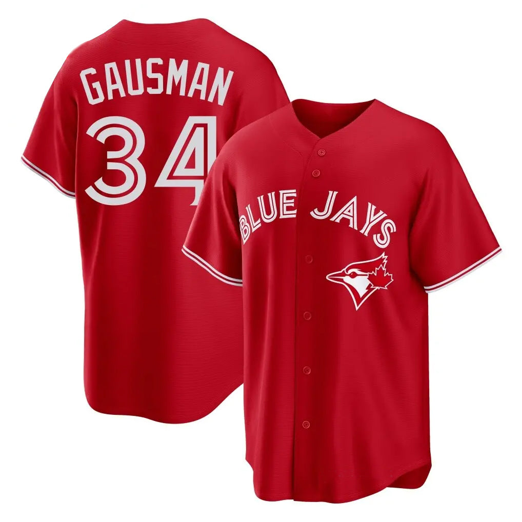 CAdoa T.Blue Jays #34 Kevin Gausman Player Red Home Limited Stitched Jerseys
