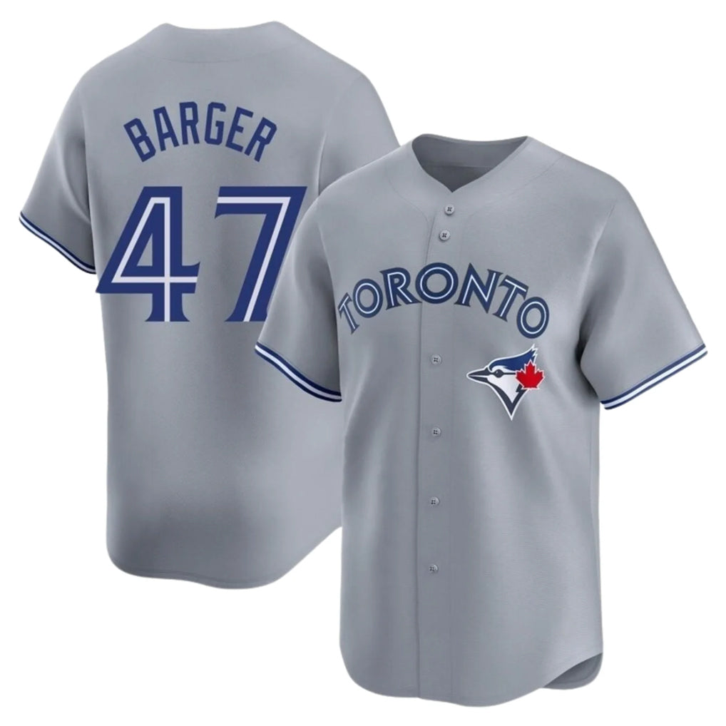 CAdoa T.Blue Jays #47 Addison Barger Player Gray Replica Stitched Jerseys