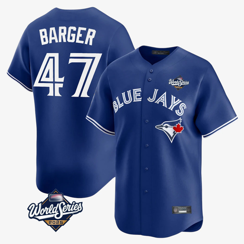 CAdoa T.Blue Jays #47 Addison Barger Player Navy 2025 World Series Limited Stitched Jerseys