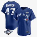 CAdoa T.Blue Jays #47 Addison Barger Player Navy 2025 World Series Limited Stitched Jerseys